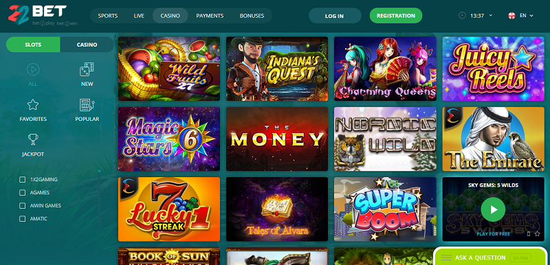 22bet casino bonus